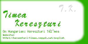 timea kereszturi business card